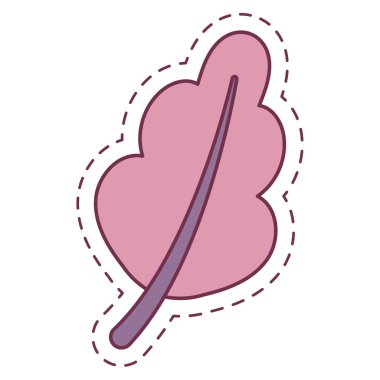 İzole edilmiş doğal yaprak vektör tasarımı