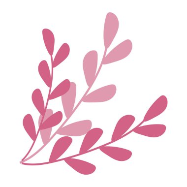 İzole edilmiş doğal yaprak vektör tasarımı