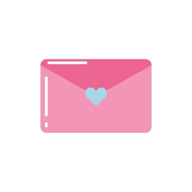 Kalp vektör tasarımlı aşk kartı