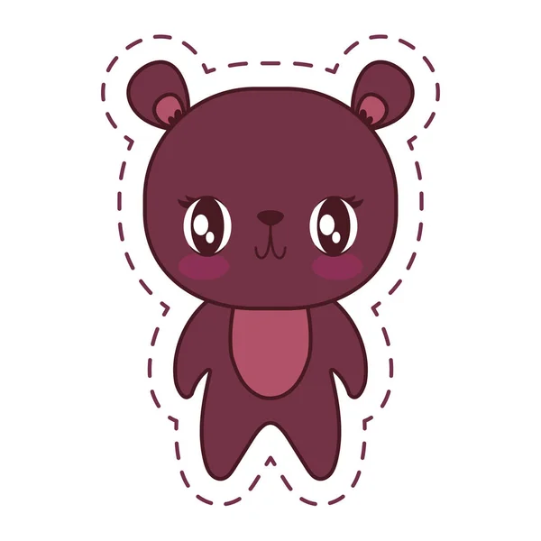 Desenho de vetores de desenhos animados de urso bonito — Vetor de Stock