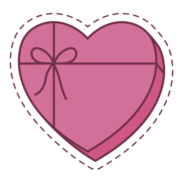 Isolated heart gift vector design — 스톡 벡터
