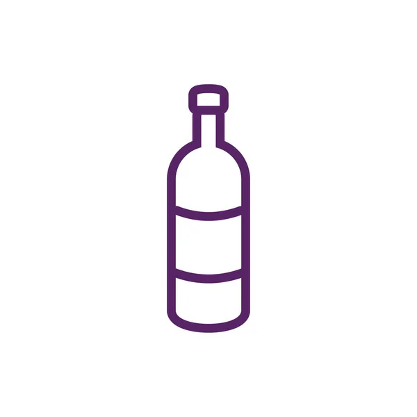 Diseño aislado del vector botella de vino — Vector de stock