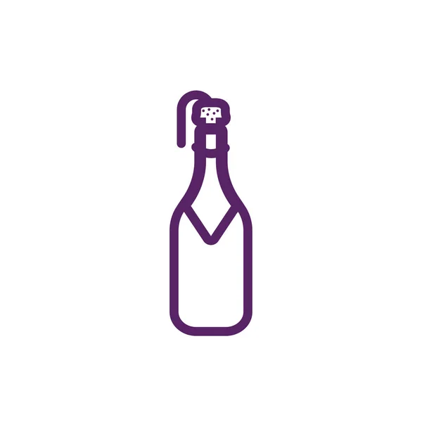 Isolerad vektor för vinflaskor — Stock vektor