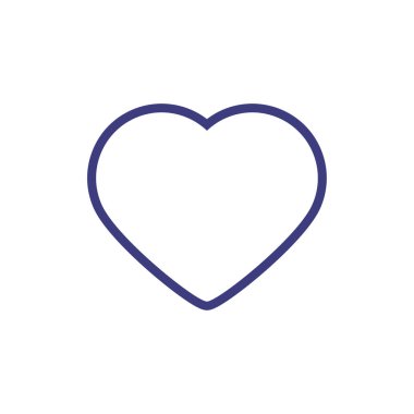 İzole kalp ikonu vektör tasarımı