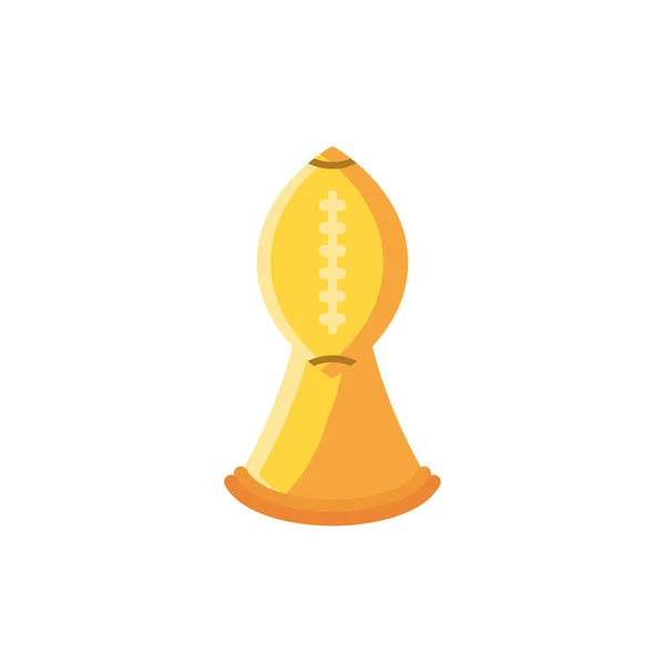 Americký fotbalový míč trofej vektor design — Stockový vektor