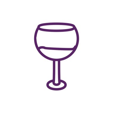 İzole edilmiş şarap kadehi vektör tasarımı