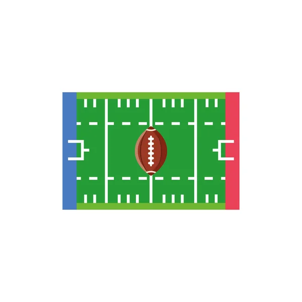 Amerikaans voetbal stadion en bal vector ontwerp — Stockvector