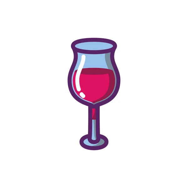 Diseño aislado de vectores de copa de vino — Archivo Imágenes Vectoriales