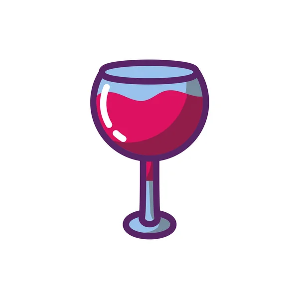 Diseño aislado de vectores de copa de vino — Vector de stock