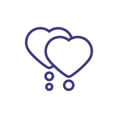 İzole kalp simgeleri vektör tasarımı