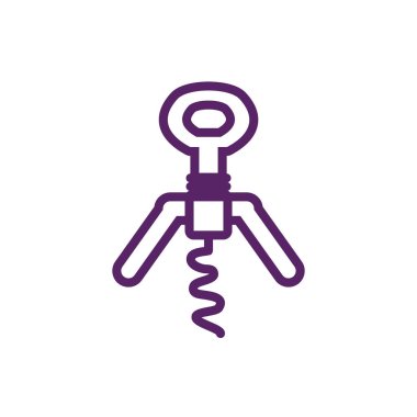 Ayrı şarap tirbuşon vektör tasarımı