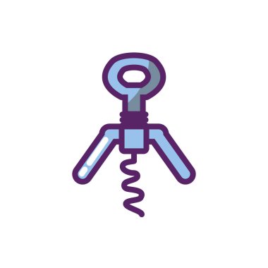 Ayrı şarap tirbuşon vektör tasarımı