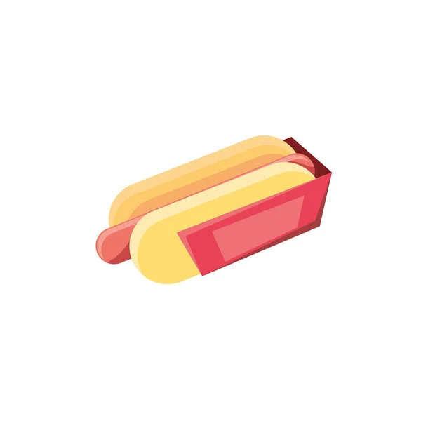 Conception isolée de vecteur de nourriture hot dog — Image vectorielle