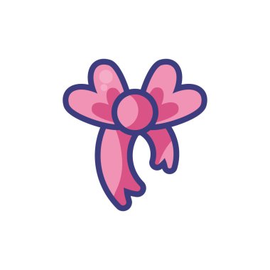 İzole kalp yay vektör tasarımı