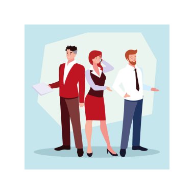 Bir grup iş adamı ayakta duruyor, iş adamları profesyonel.