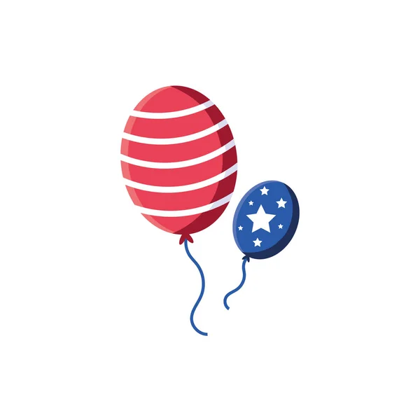 Isolated usa flag balloons vector design — 스톡 벡터