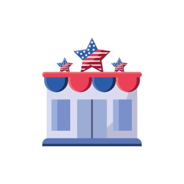Yıldız vektör tasarımlı izole edilmiş ABD mağazası