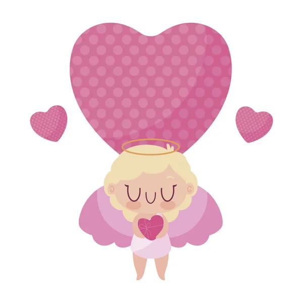 Geïsoleerd meisje cupid cartoon vector ontwerp — Stockvector