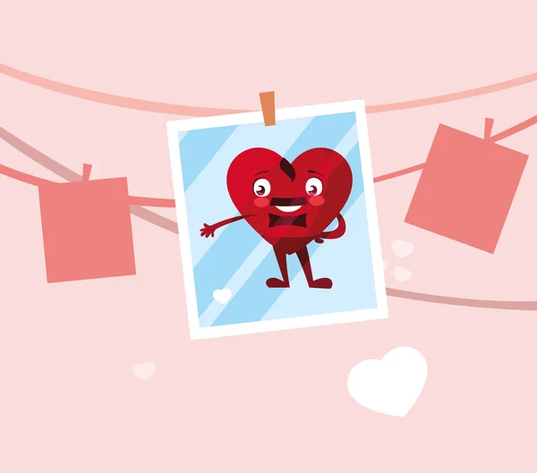 Καρδιά κόκκινο με τα χέρια, κάρτα ημέρα του Αγίου Βαλεντίνου — Διανυσματικό Αρχείο