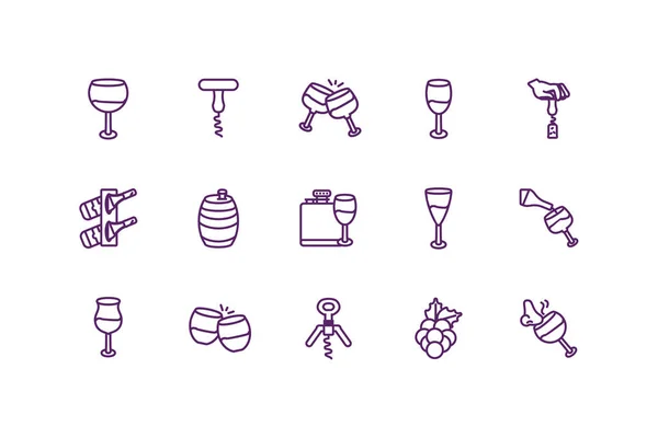 Isolated wine icon set vector design — 스톡 벡터