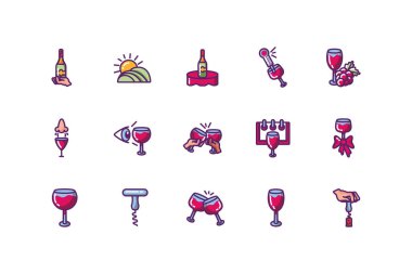 İzole şarap ikonu vektör tasarımı