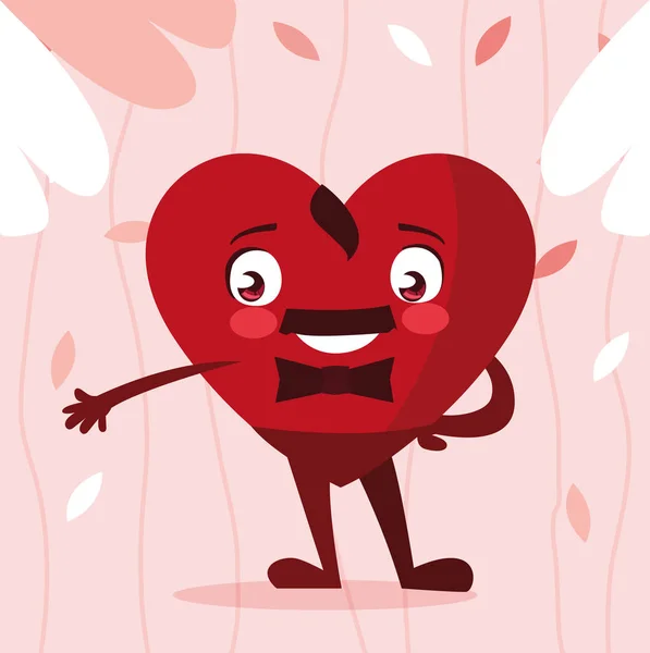 红红的心，卡片情人节 — 图库矢量图片