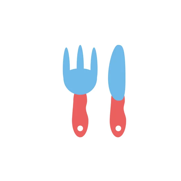 Isolated baby cutlery vector design — Stock Vector