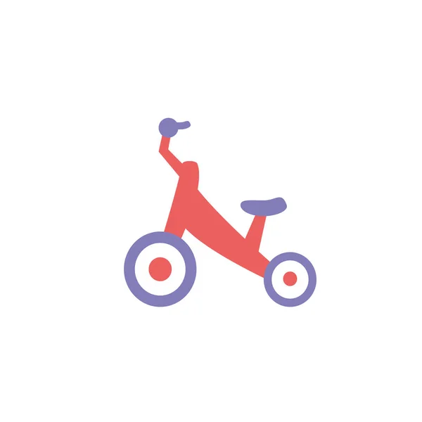 Diseño de vector de juguete de triciclo aislado — Vector de stock