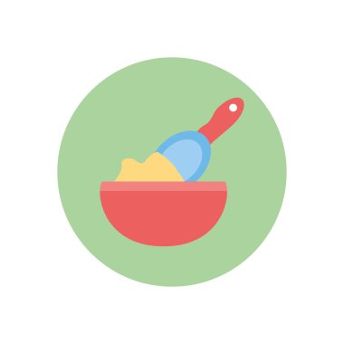 İzole edilmiş kum küreği oyuncak vektör tasarımı