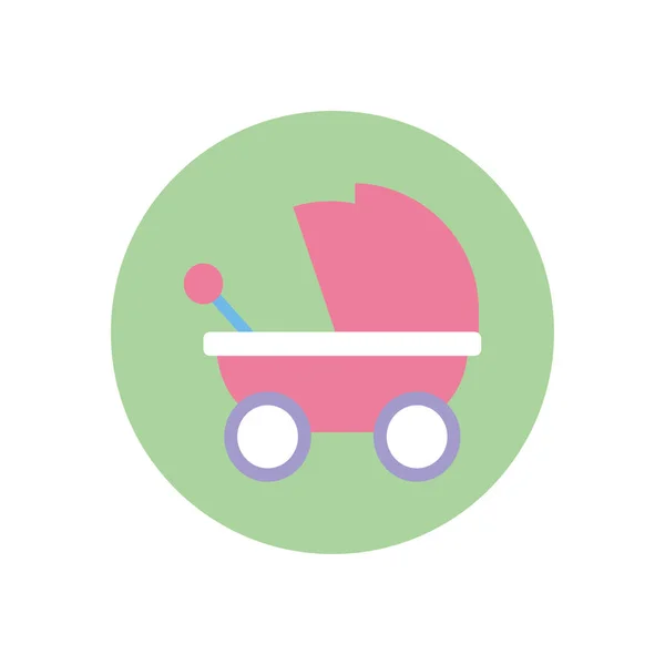 Isolated baby stroller vector design — Stock Vector
