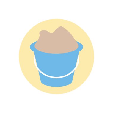 İzole edilmiş kum kovası vektör tasarımı