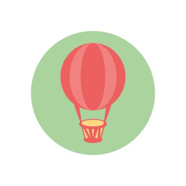 İzole edilmiş sıcak hava balonu oyuncak vektör tasarımı