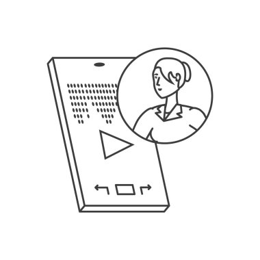 akıllı telefon ile sevimli genç kadın