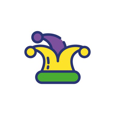 İzole edilmiş Mardi Gras şapka vektör tasarımı