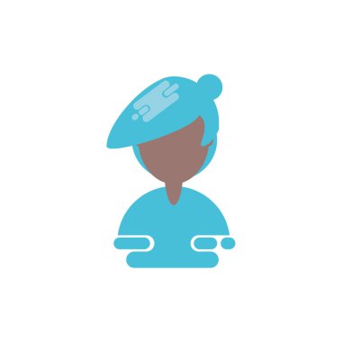 İzole edilmiş çocuk avatar profil vektör tasarımı