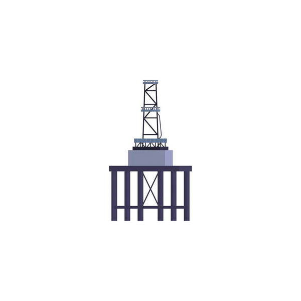 İzole edilmiş petrol endüstrisi kule tasarımı — Stok Vektör