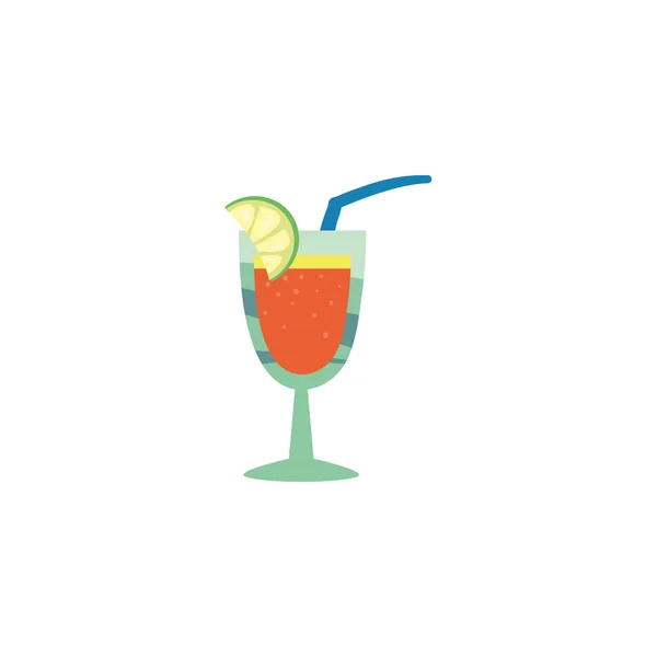 Conception de vecteur de cocktail d'alcool isolé — Image vectorielle