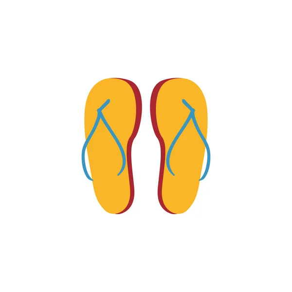 Sandales isolées orange design vectoriel — Image vectorielle