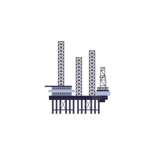 Conception vectorielle de raffinerie d'industrie pétrolière isolée — Image vectorielle