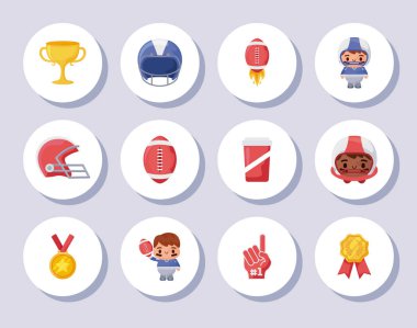 Super Bowl simgesi vektör tasarımı