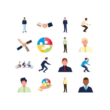 Kurumsal işadamları vektör tasarımı belirlediler