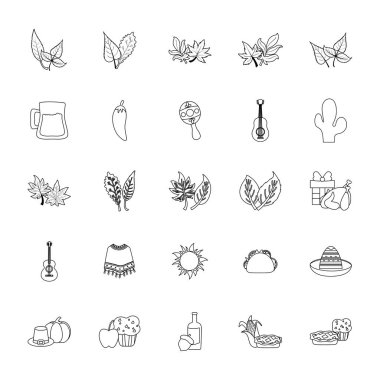 İzole edilmiş Meksika simgesi vektör dizaynı