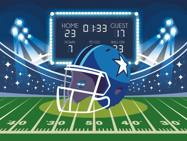 Super Bowl sisak előtt tribün vektor kialakítása — Stock Vector