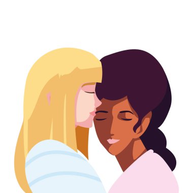 Aşık kadınlar, birbirine sevgiyle sarılan kadınlar.