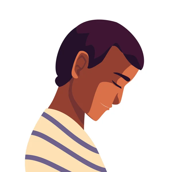 Joven sobre fondo blanco — Vector de stock