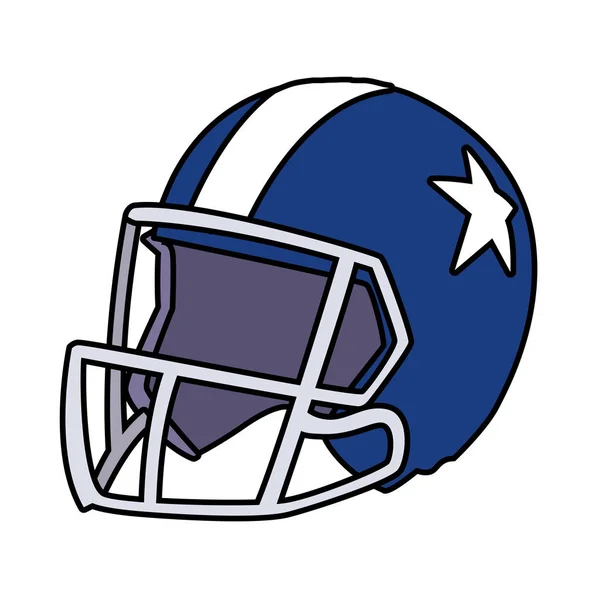Americká fotbalová helma na bílém pozadí — Stockový vektor