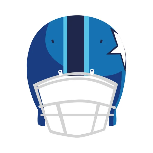 American football helmet on white background — Stock Vector