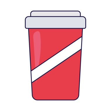 İzole edilmiş soda bardağı vektör tasarımı