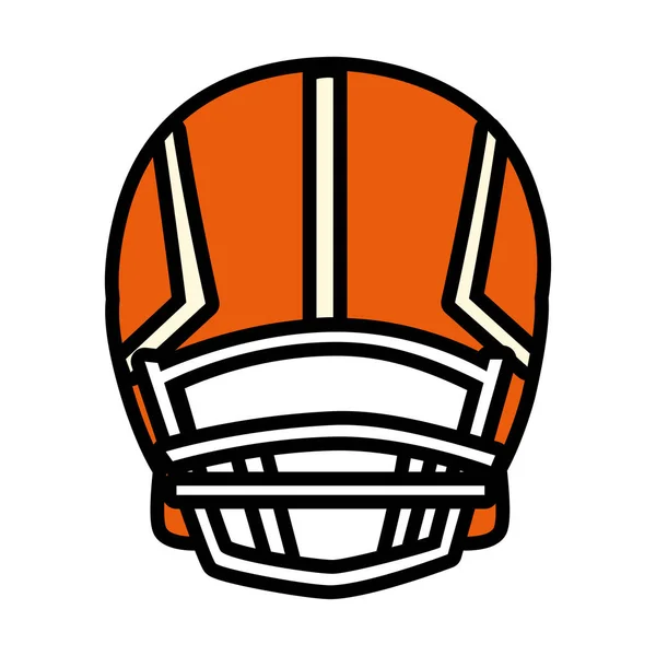 American Football Helm auf weißem Hintergrund — Stockvektor
