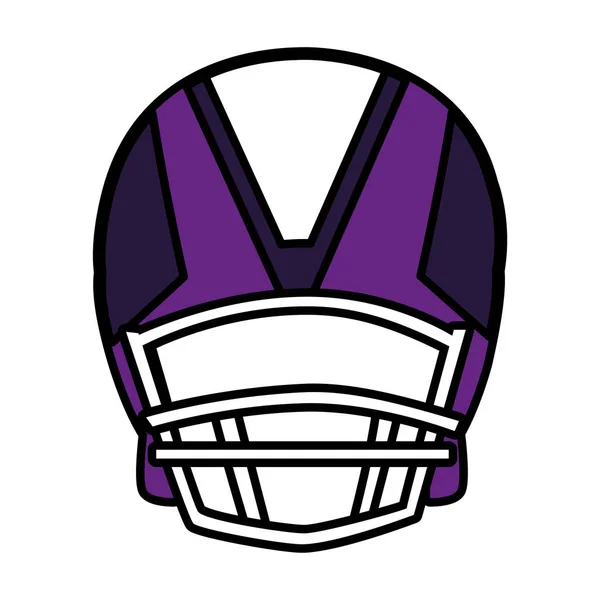 Americano futebol capacete no fundo branco — Vetor de Stock
